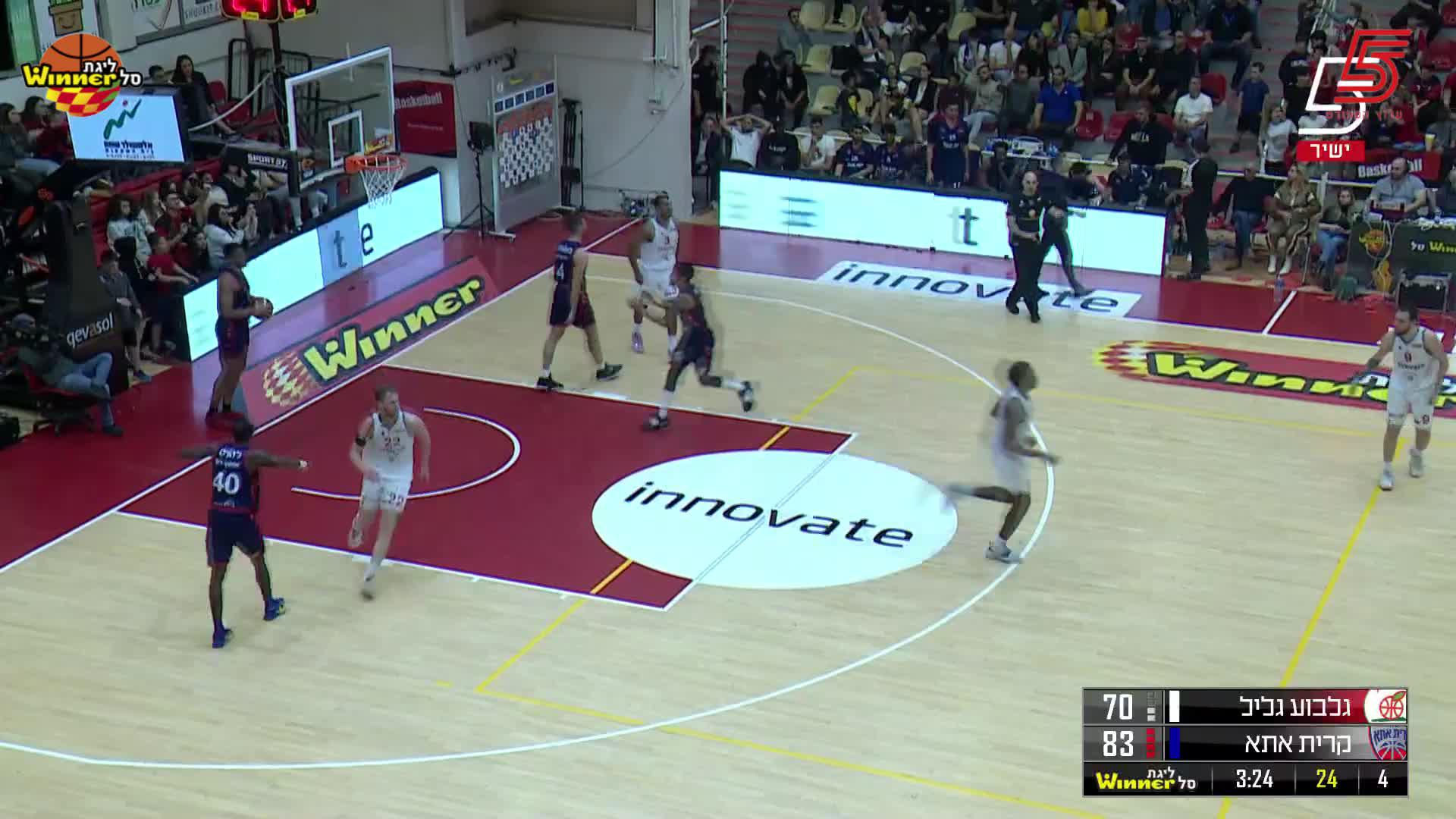 Robert Franks Points in Hapoel Gilboa Galil vs. Ironi Tax:on Kiryat Ata