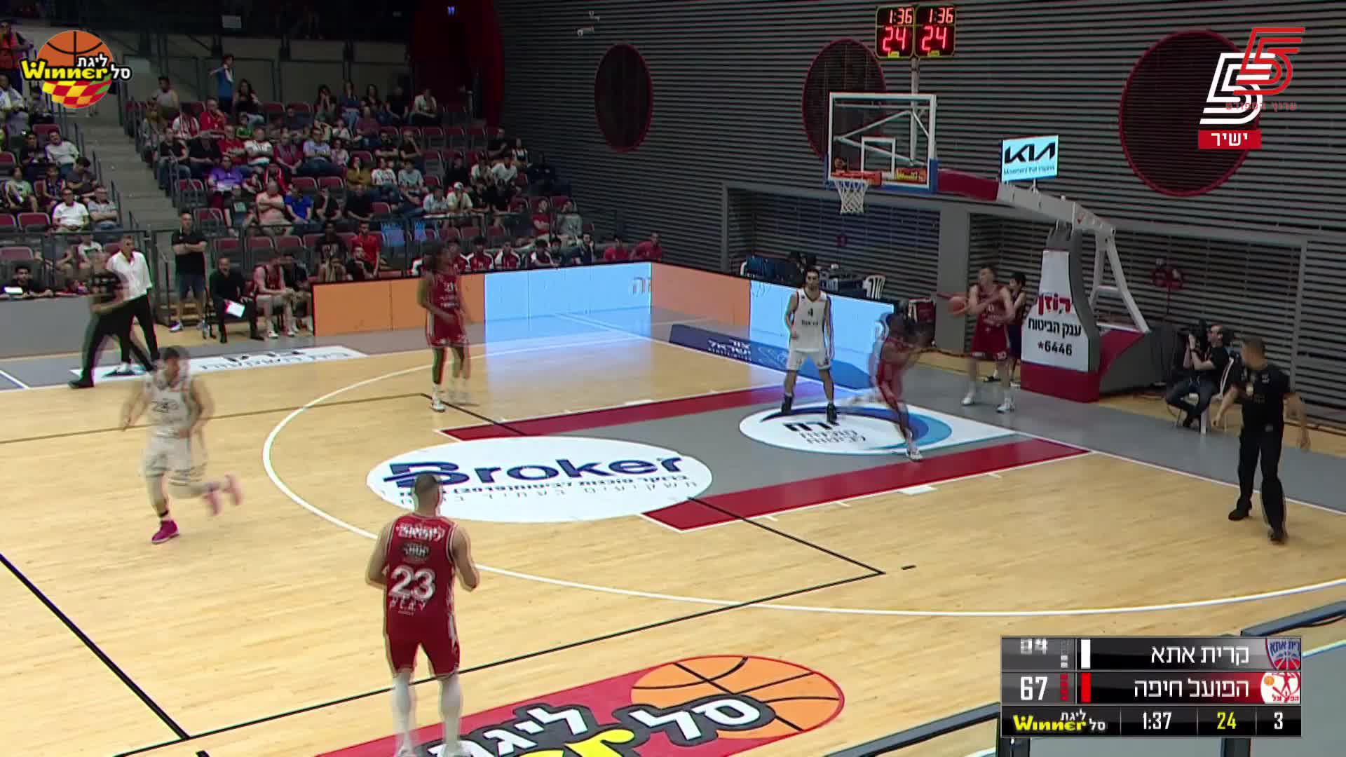 Chavaughn Lewis Points in Ironi Tax:on Kiryat Ata vs. Hapoel B-Cure Laser Haifa