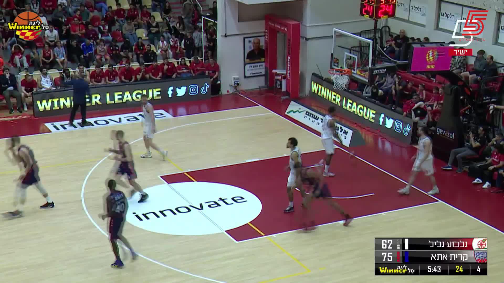 Diante Garrett Points in Hapoel Gilboa Galil vs. Ironi Tax:on Kiryat Ata