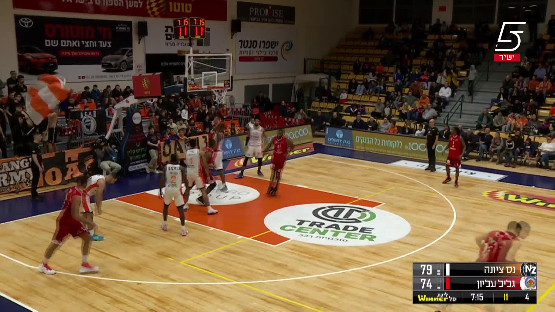 Jerome Meyinsse Blocks in Ironi Hai Motors Ness Ziona vs. Hapoel Nofar Galil Elion