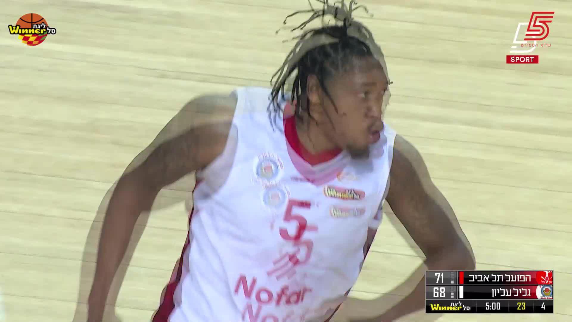 Bryce Washingson Points in Hapoel Vegan Friendly Tel Aviv vs. Hapoel Nofar Galil Elion