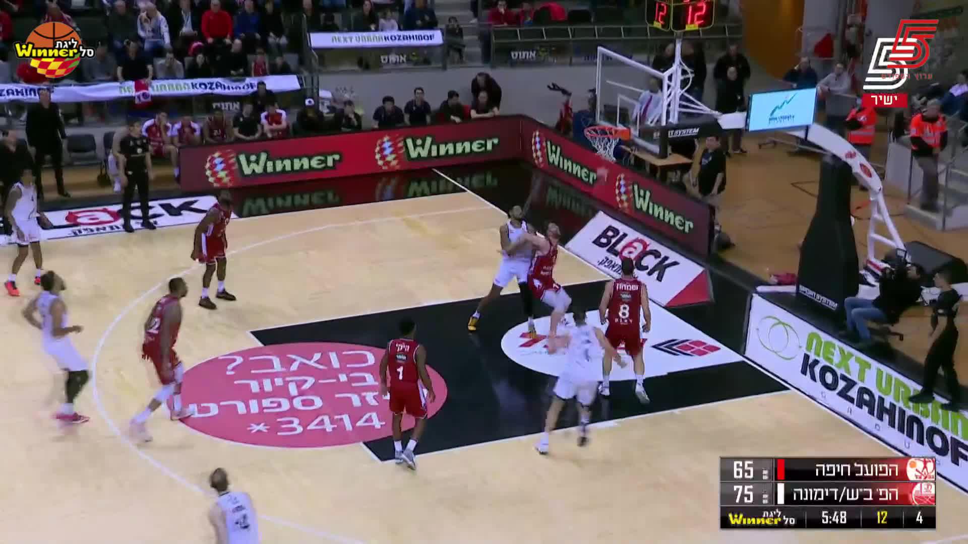 Ben Moore Points in Hapoel B-Cure Laser Haifa vs. Hapoel Altshuler Shaham Be