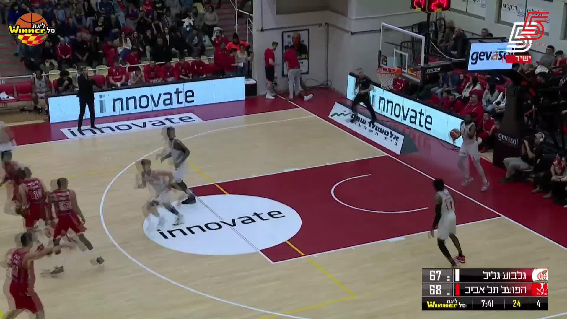 Jordan Mcrae Points in Hapoel Gilboa Galil vs. Hapoel Vegan Friendly Tel Aviv