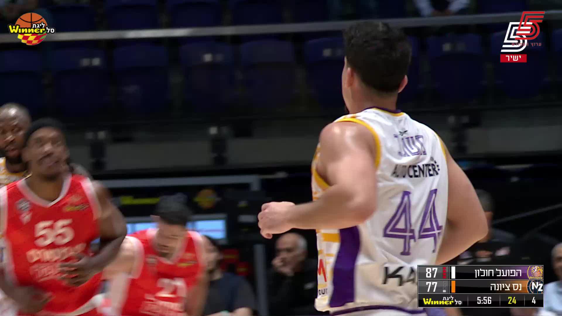 Niv Misgav 3-pointers in Hapoel ATSMON Holon vs. Ironi Hai Motors Ness Ziona