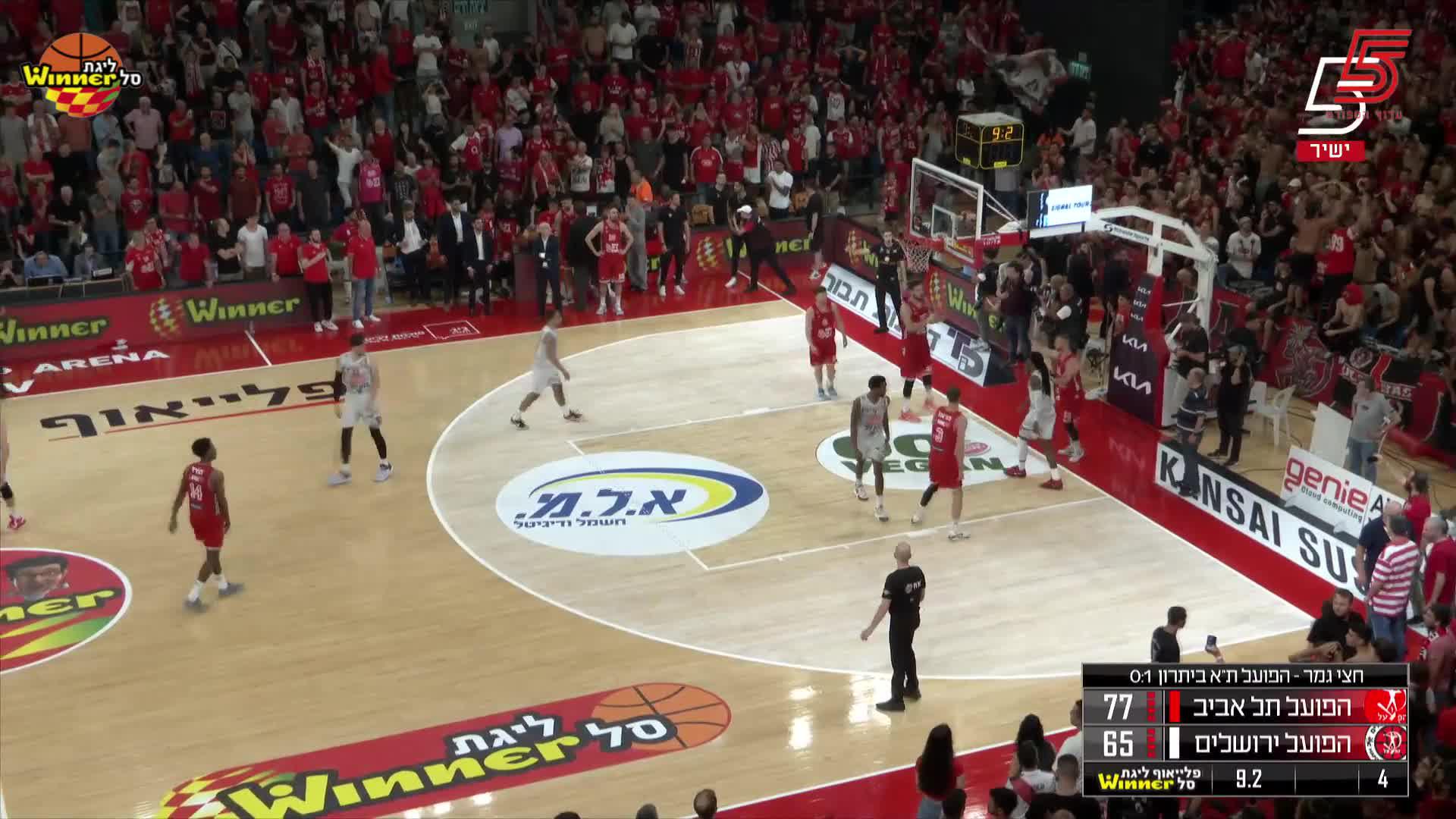 Oz Blayzer 3-pointers in Hapoel Vegan Friendly Tel Aviv vs. Hapoel Bank Yahav Jerusalem