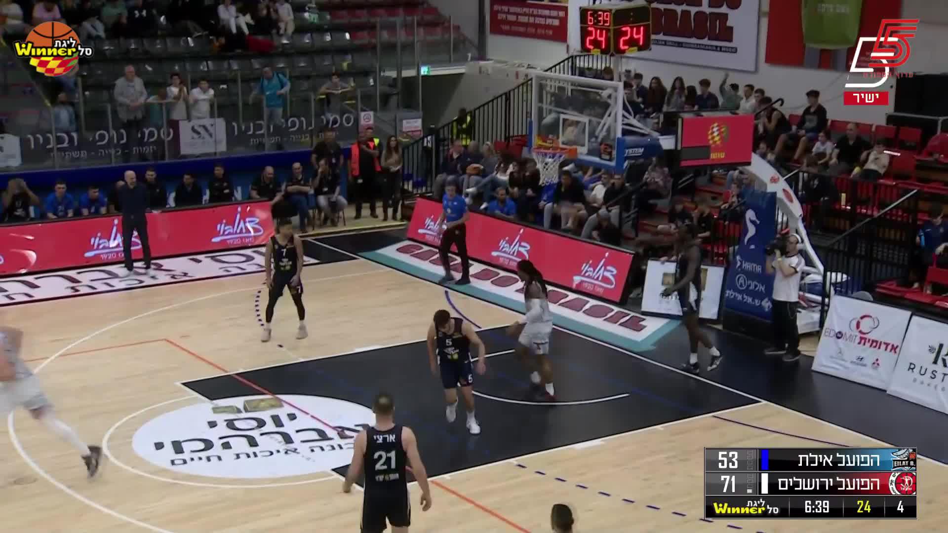 Zach Hankins Points in Hapoel Yossi Avrahami Eilat vs. Hapoel Bank Yahav Jerusalem