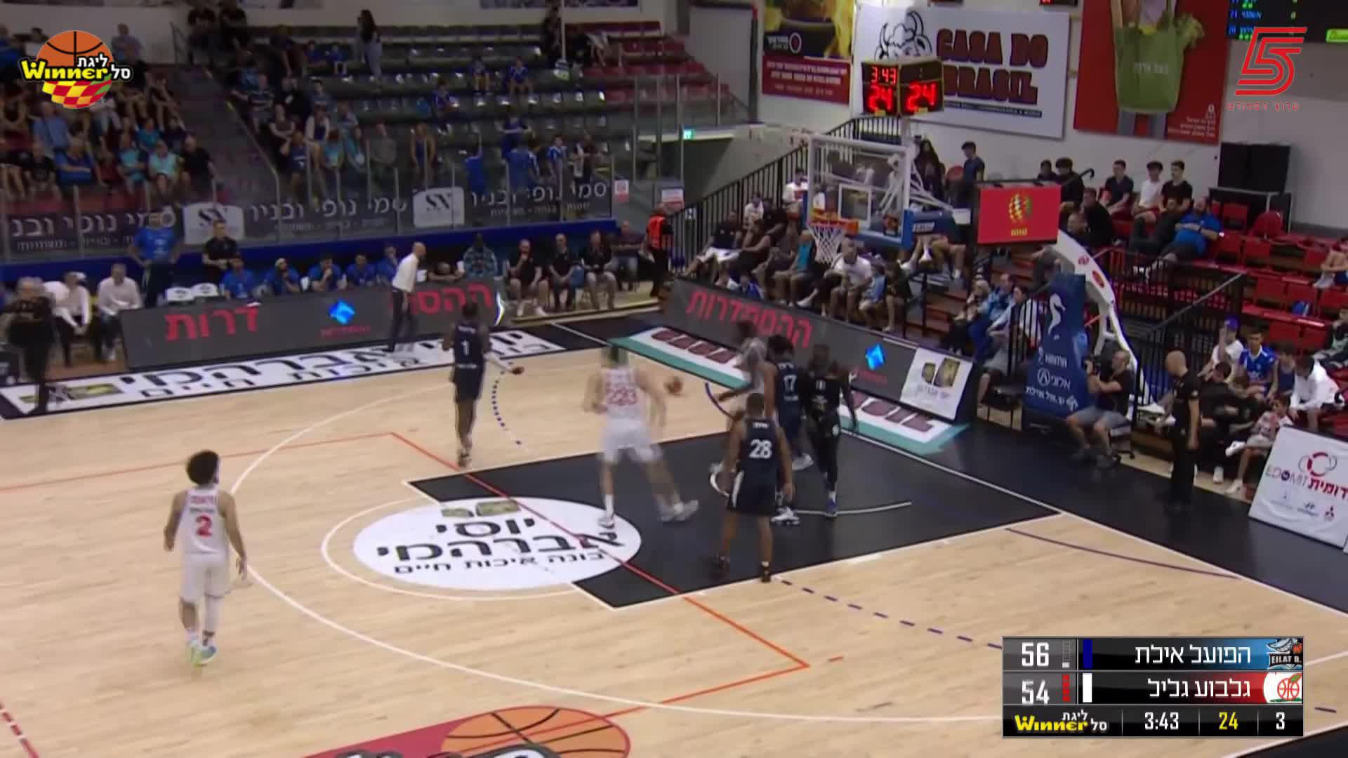 Payton Willis 3-pointers in Hapoel Yossi Avrahami Eilat vs. Hapoel Gilboa Galil