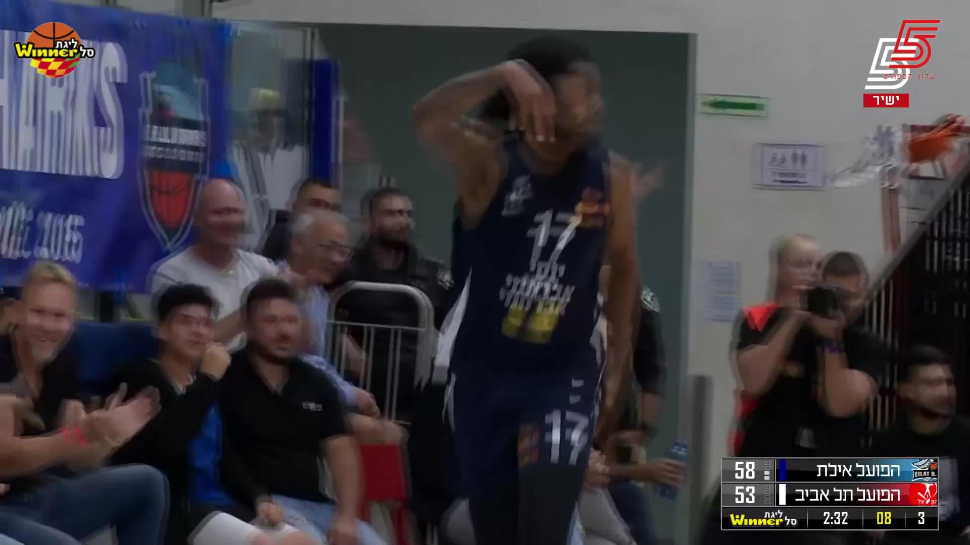 Eric Griffin Points in Hapoel Yossi Avrahami Eilat vs. Hapoel Vegan Friendly Tel Aviv